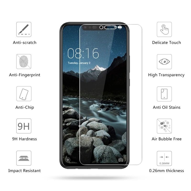 Screen Protector For Huawei P Smart Plus P10 P20 Lite Pro Tempered Glass Protective Film Honor 8X Max Mate 10 20 Lite Pro Glass-2