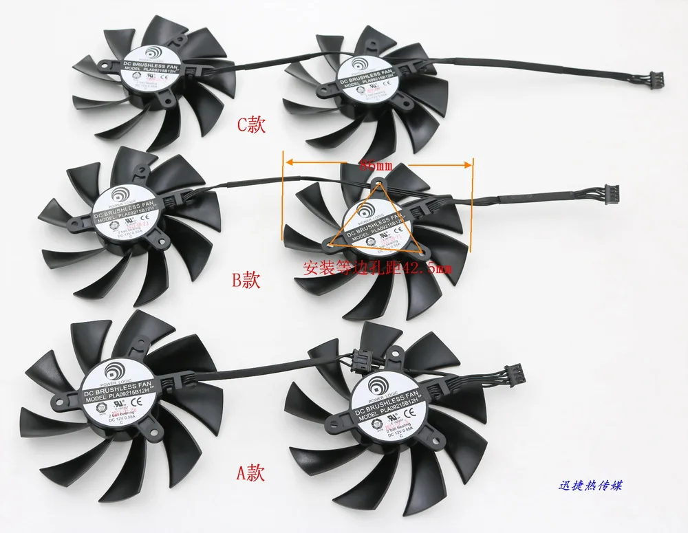 PLA09215B12H 12V 0.55A 4Pin For EVGA GeForce GTX760 770 780 780Ti TiTAN TiTANX ACX Graphics Video Card Fans PLA09215B12H 12V 0.55A 4Pin For EVGA GeForce GTX760 770 780 780Ti TiTAN TiTANX ACX Graphics Video Card Fans