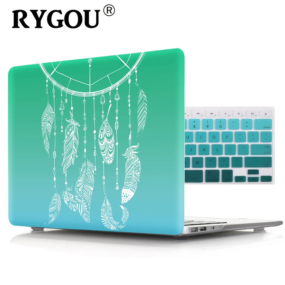 Жесткий чехол RYGOU с принтом для Macbook Air Pro Retina 11 12 13 3 15 4 дюйма сенсорной панелью A1706