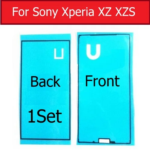 Передний ЖК-дисплей водонепроницаемый клей для sony Xperia XZ Premium XZ XZS XZ1 задняя крышка клейкая лента наклейка Замена - Цвет: 1set XZ Front Back