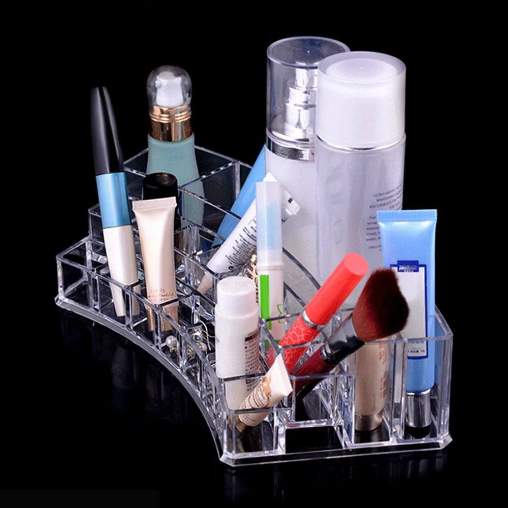 17 Grids Acrylic Permanent Makeup Supplies Storage& Display Lipstick Case Container Cosmetic Microblading Accessories