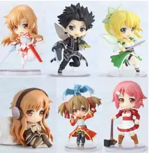 NEW Anime action figure 6pcs/set Sword Art Online Fairy Dance Kirito Asuna Lefa PVC Action Figures Toys 6pcs/set 6CM NEW Anime action figure 6pcs/set Sword Art Online Fairy Dance Kirito Asuna Lefa PVC Action Figures Toys 6pcs/set 6CM