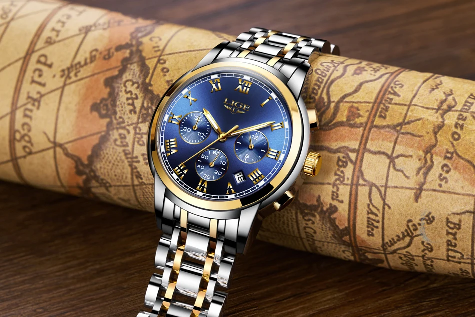 LIGE мужские s часы лучший бренд класса люкс мужские военные спортивные часы из нержавеющей стали водостойкие кварцевые наручные часы Relogio