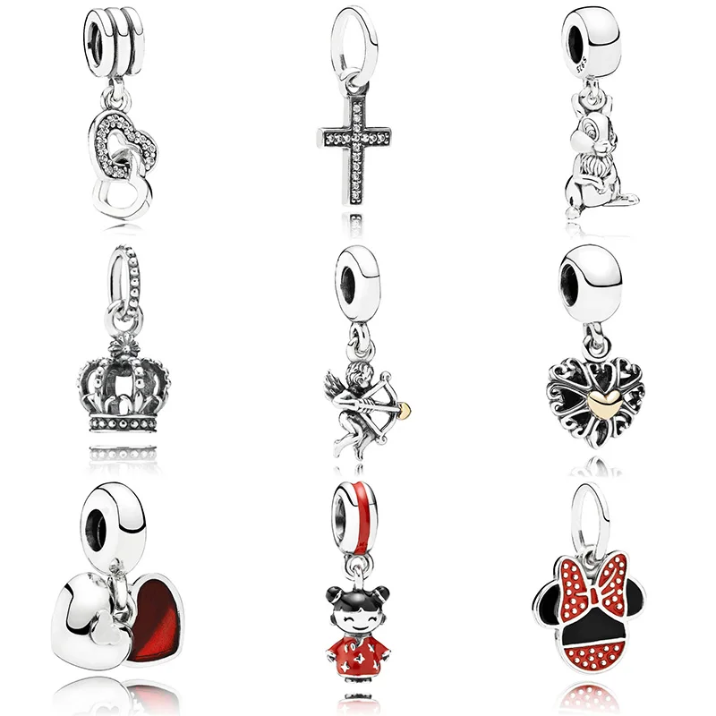 

Authentic 925 Sterling Silver Charm Heart Crown Squirrel Pendants Beads For Original Pandora Charm Bracelets & Bangles Jewelry