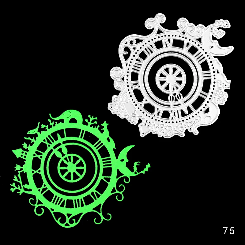 

Bird Elephant/Moon Clock Metal Cutting Dies Stencils for DIY Scrapbooking/photo album Decorative Embossing DIY Paper Cards