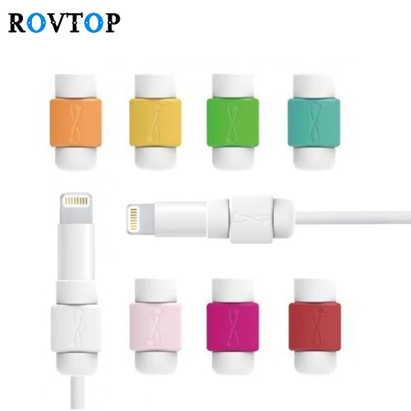 Rovtop 10pcs Silicone USB Data Cable Protector Charger Cables