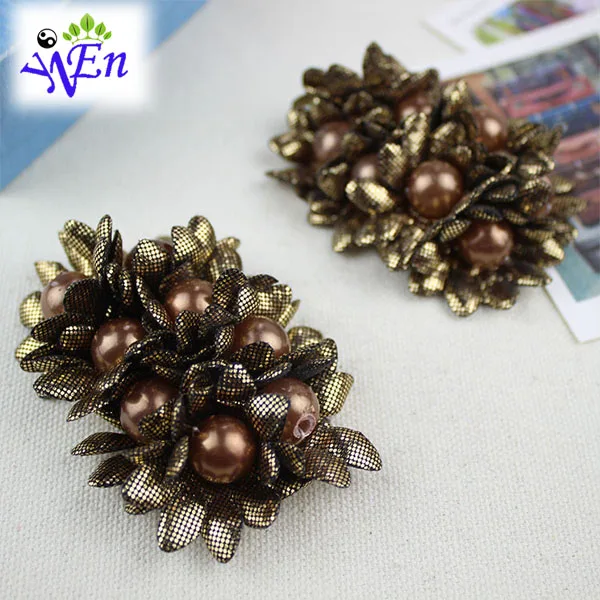 

1 pair mesh shoes clips accessories decorative shop shoe clip charm toe cap fabric buckle N596