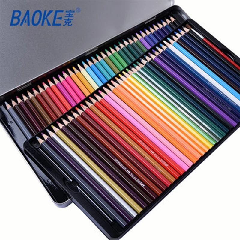 

BAOKE Past Drawing Watercolor Pencils Set Art Marker Pen Volume 12/24/36/48 Aquarelle Writing School Supplies