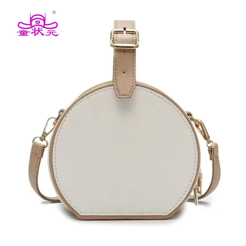 

2018 The New Fashion Women Bag Female Handbags Leather Shoulder Bag Crossbody Circular Round Small Panel Bag