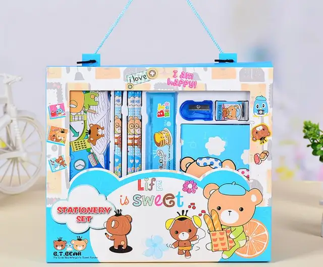 6 pieces of children's stationery set, primary school gifts for primary
