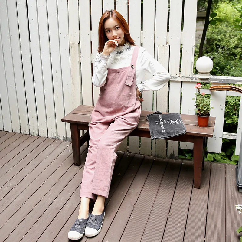 

Gravida Jumpsuit Maternity Corduroy Pants Clothes For Pregnant Women Overalls Roupa Gestante Trousers Autumn Winter Pregnancy