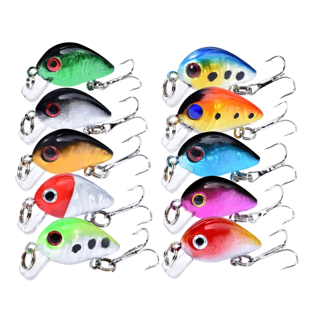 

Peche 10pcs/set Mini Crank Fishing Lures Crankbaits Wobblers for Carp Fishing Topwater Hard Baits Pesca 26mm 1.6g