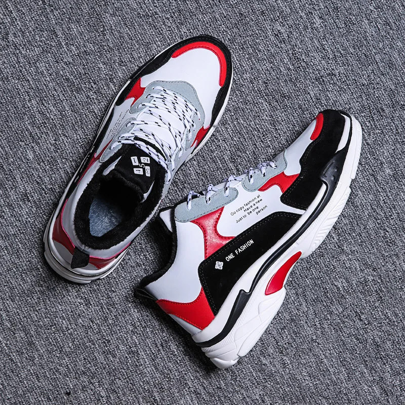 

Newest Plush Mens Casual Cotton Shoes Adult Warm Men Walking Shoes Male Youth Trend Flats Sneakers Light Runing Chaussures Homme