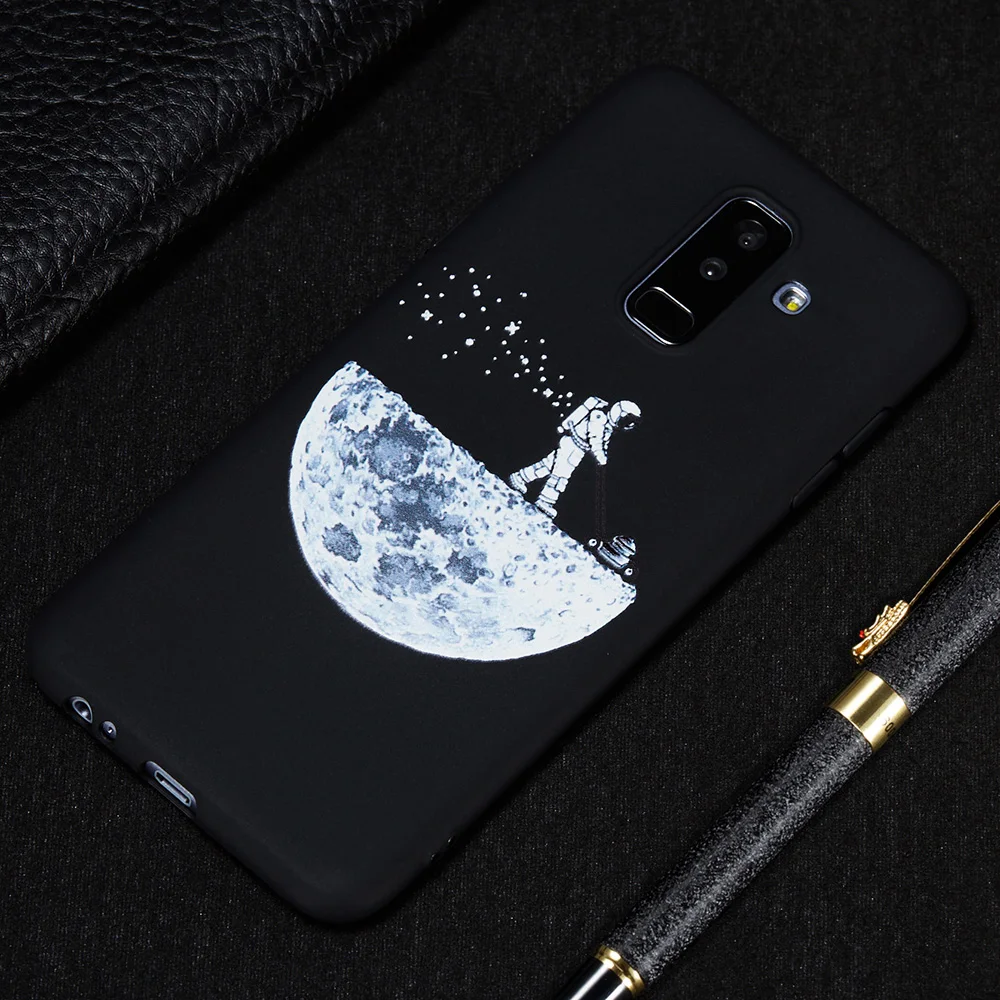 KSAM1181_11_JONSNOW Phone Case for Samsung A7 2018 A6 A8 J4 J6 J415 J610 2018 Matte Painted Patterns Soft Silicone Cover Cases