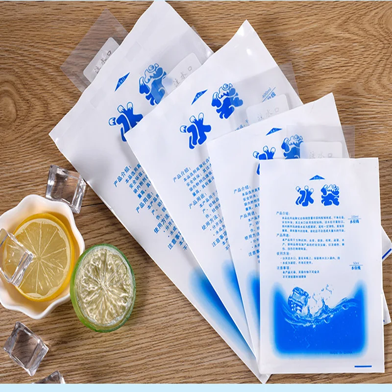 1PCS Reusable Plastic Cooler Bag For Food Storage Ice Gel Packs Cubes