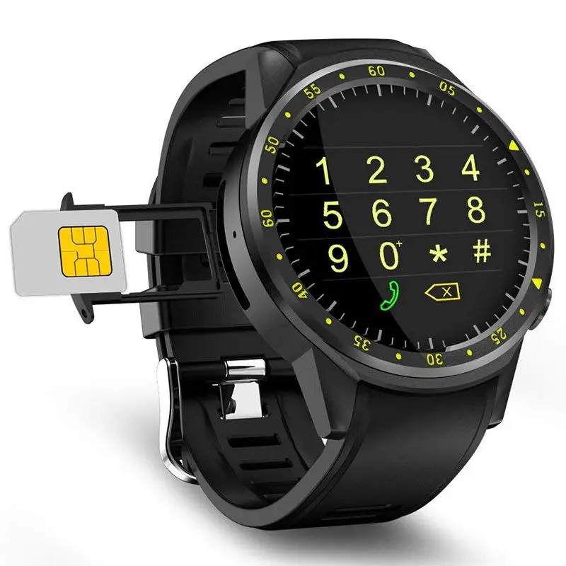 

F1 Sport Smart Watch with GPS Camera Support Stopwatch Bluetooth Smartwatch SIM Card Wristwatch for Android IOS Phone (Black)