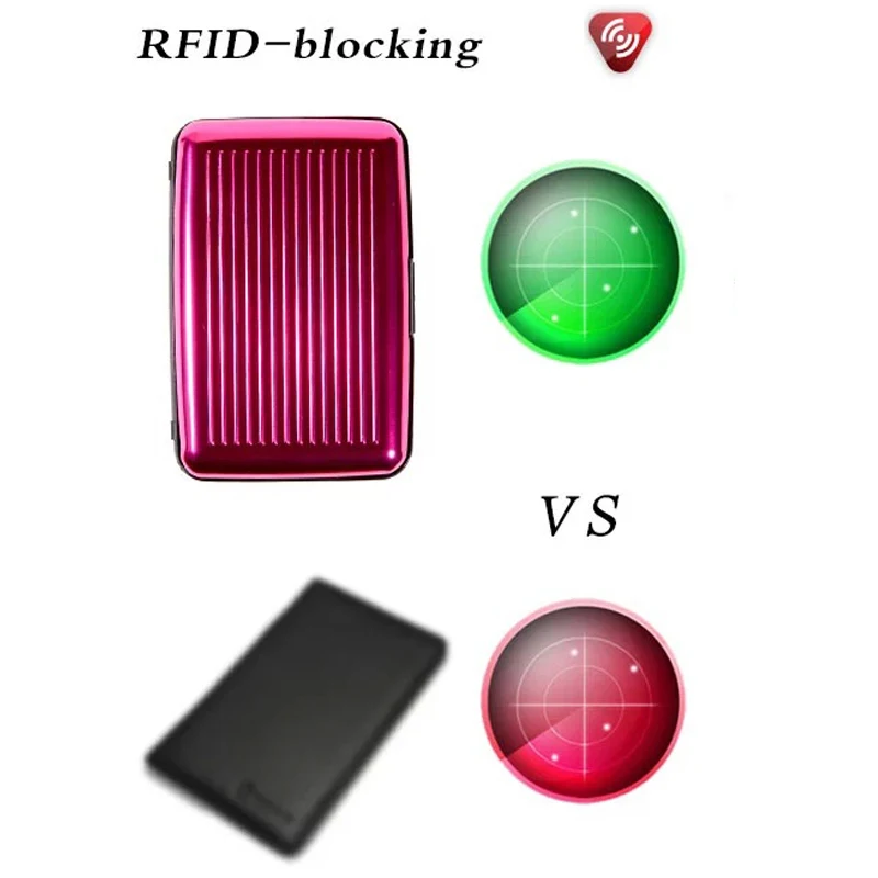 Металлический держатель для кредитных карт, профессиональная защита для ID карт, безопасные кошельки с защитой от дегаузии, блокировка RFID, маленький чехол для карт, контейнер