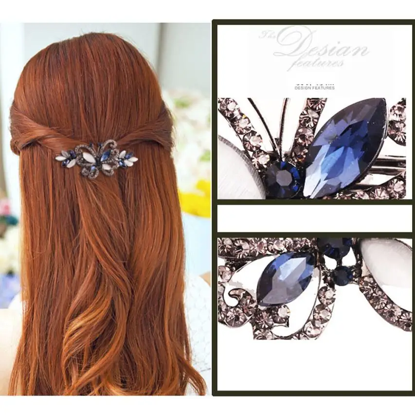 IPC Classic Gemstone Hairpin Side Clip Hair Accessories Hairpin For Women Jewelry Y0123in Hair