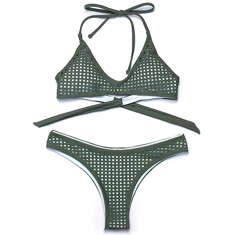 Trangel, бикини, сексуальный купальник, Бразильский бикини, набор, открытая, купальник для женщин,, купальник, Maillot De Bain femme biquini - Цвет: green