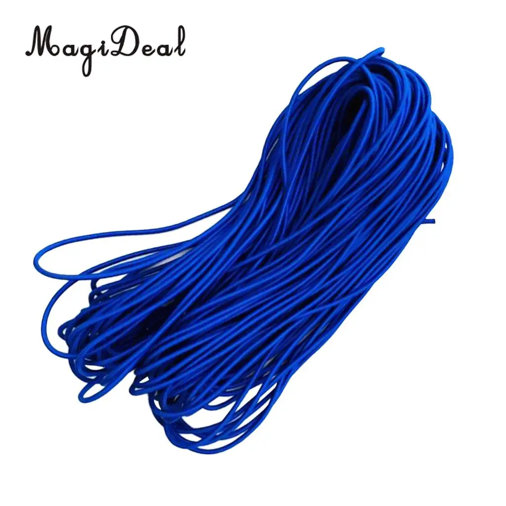 MagiDeal Durable 6mm Blue Elastic Shock Bungee Cord Rope Tie Down String for Marine Kayak Canoe Boat 1/2/30/50m Surf Boards