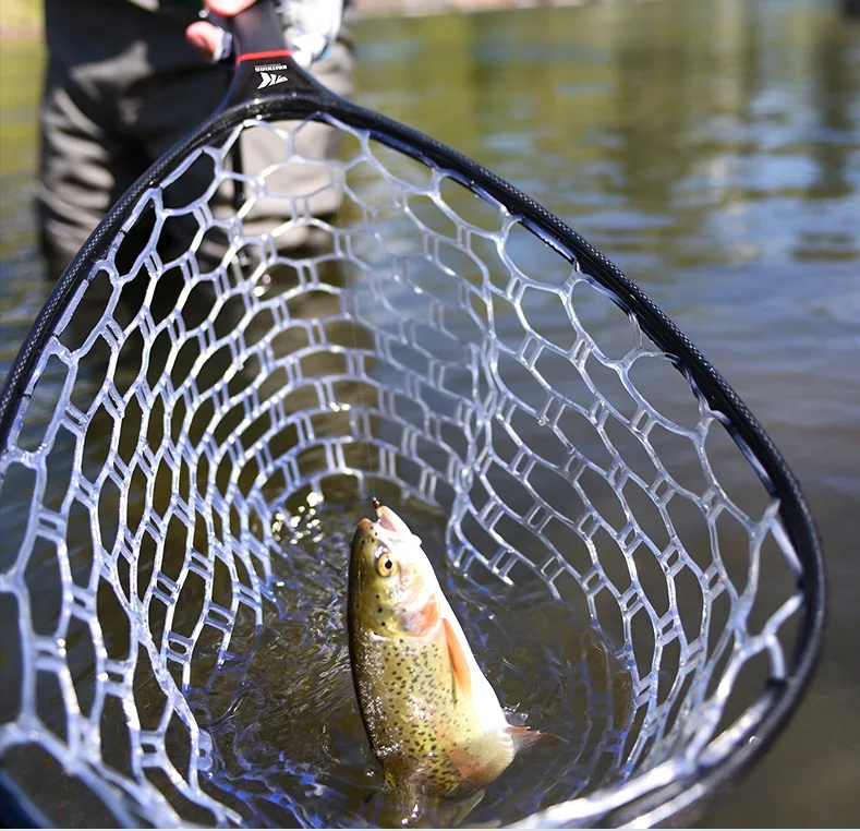 

Fishing Nets Fishing Tackl Ultralight Fly Fishing Dip Net Carbon Landing Fishing Net 66cm Super Hard Net Pocket Fly High Quality