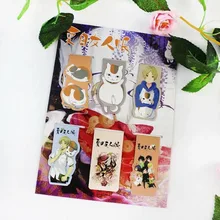 6 шт./упак. Natsume аниме магнитная закладка для книги из мультфильма Закладка-магнит студент Kawaii подарок закладки для офиса письменные принадлежности