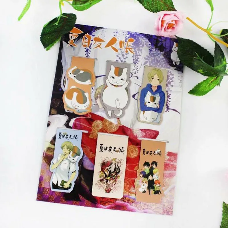 Магнитная книжная Mark Natsume Yuujinchou аниме мультфильм вкладка магнит Студенческая Kawaii