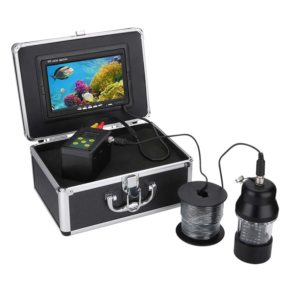 GAMWATER 15 متر 30 متر المهنية تحت الماء كاميرا فيديو الصيد صياد السمك 7 بوصة LCD للماء 22 المصابيح 360 درجة الدورية