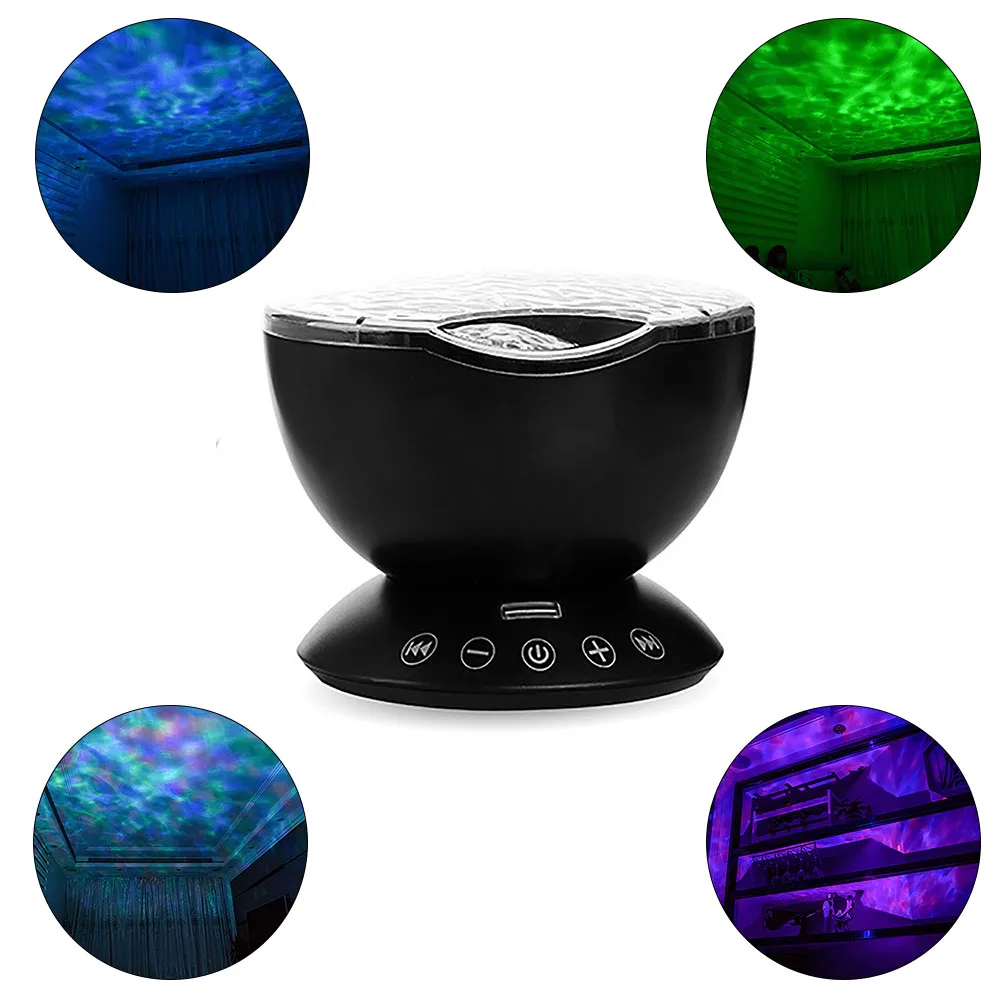 

Ocean Wave Starry Sky Aurora LED Night Light Projector Novelty Lamp USB Lamp Nightlight Illusion For Baby Children