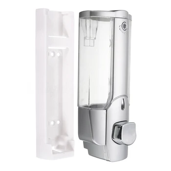 

Wall Mounted Shampoo Soap Dispenser Sanitizer Bathroom Shower Liquid Lotion Pump(Silver )