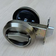 Bronze Stainless Steel 304 Recessed Cup Handle Privacy Sliding Door Locks House Lock Door Handle with Lock KF423 free shipping stainless steel door handle house ornamentation door hardware locks invisibility door lock ring handle dark locks