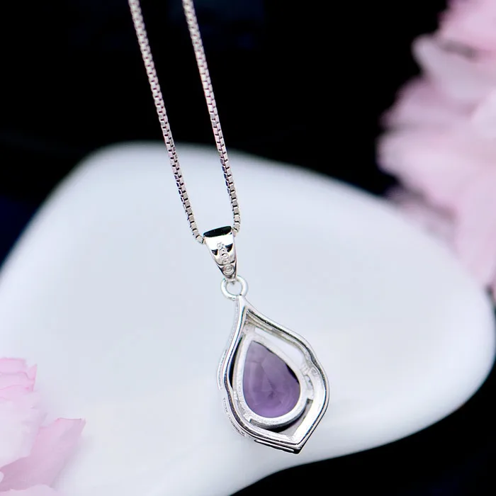 Двойное яркое фиолетовое ожерелье с подвеской из кристаллов для женщин, роскошная CZ цепочка в виде змеи серебряного цвета, вечерние ювелирные изделия KAN022