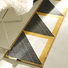 Collalily ковер для гостиной в скандинавском стиле, геометрический индийский ковер в полоску, ковер для кухни, прикроватный коврик, современный желтый