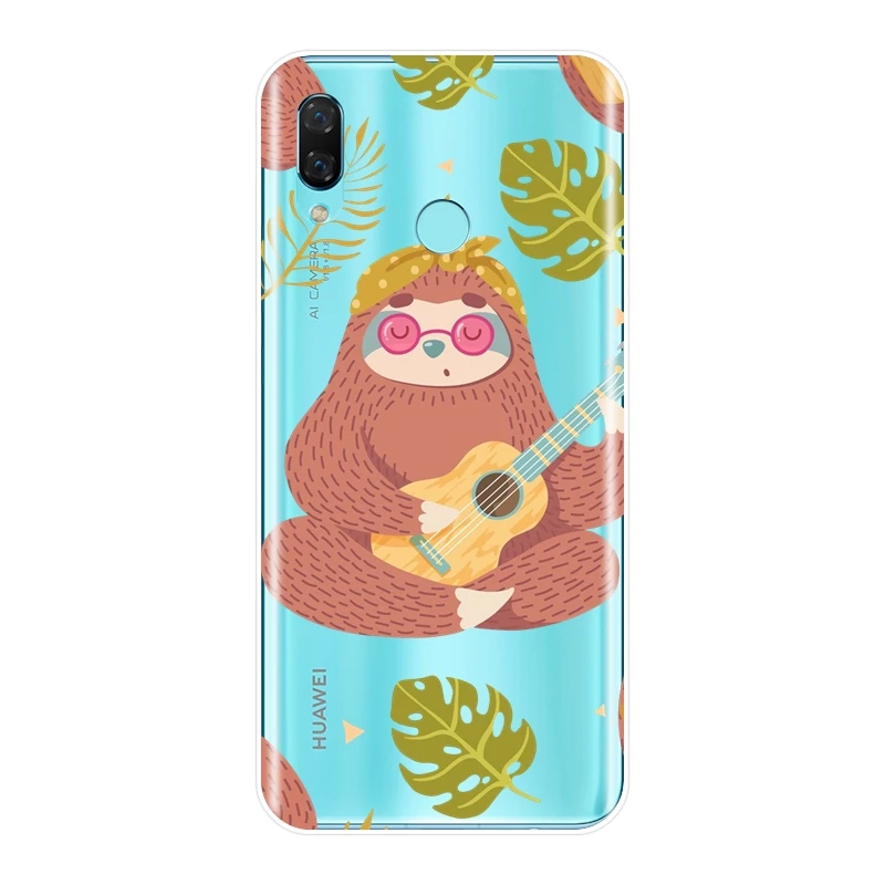 Забавный чехол Kawaii Loth для телефона Huawei Nova 3 3I 3E 2i 2 Lite Plus силиконовая Мягкая задняя