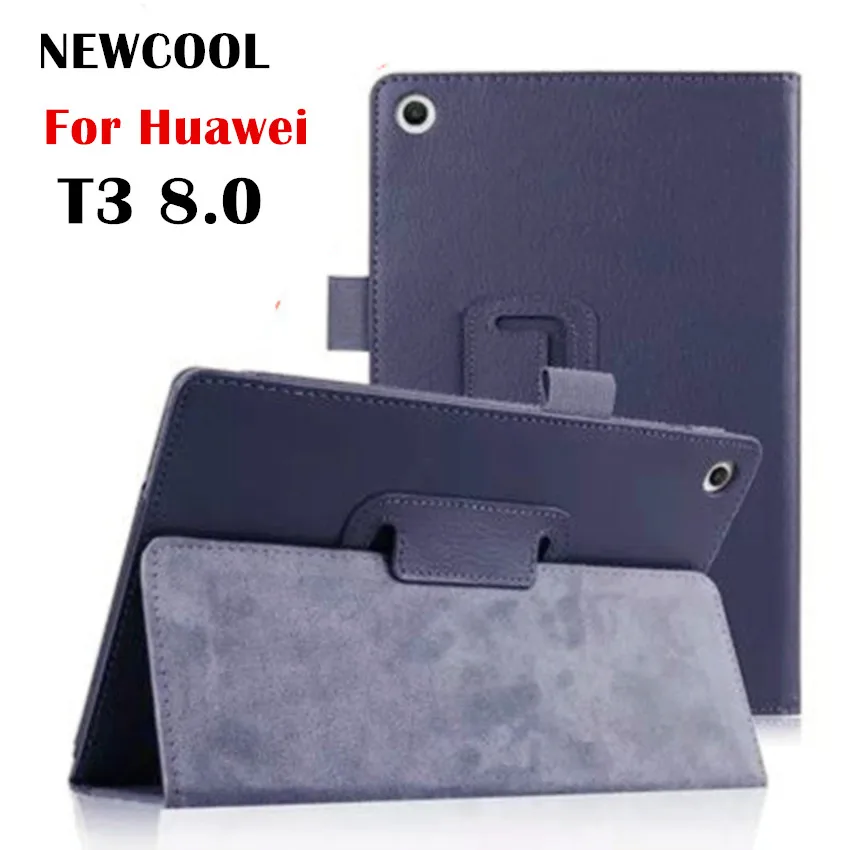 

For Huawei T3 8 Litchi Grain Leather Flip Cover Case for Huawei MediaPad T3 8.0 KOB-L09 KOB-W09 tablet case stand cover