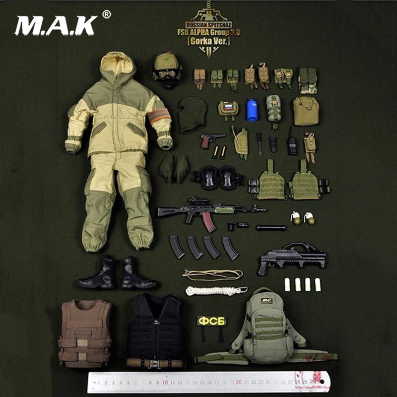 1/6 масштаб M-069B Россия спецназ антитеррористический Solider комплекты одежды/FSB Alfa Group 3,0(черный вер.) M-069A комплект одежды