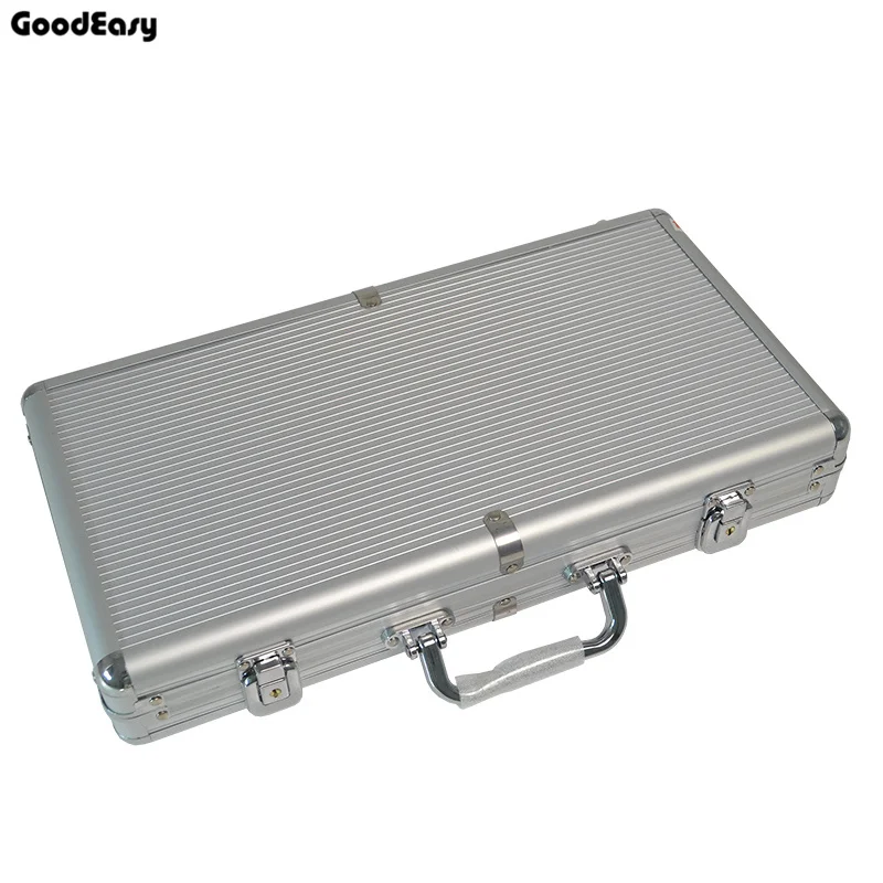 300pcs silver box Горячий Размер 100-500 казино Техасский покер фишки емкость костюм Чехол черный Джек Контейнер Чехол/коробка алюминиевый чехол для костюма - Цвет: 300pcs silver box