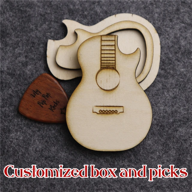 Médiator de guitare en bois en forme de cœur, texte gravé personnalisé,  Instrument de musique, guitare, basse, cadeaux - AliExpress
