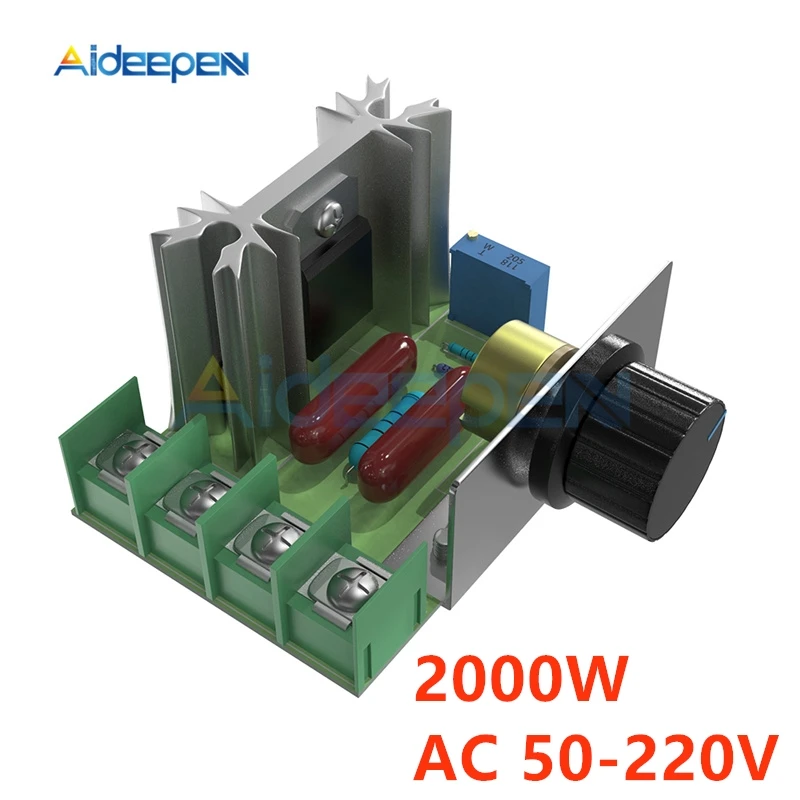 

AC 50V-220V 2000W SCR Voltage Regulator Dimming Dimmers Motor Speed Controller Thermostat Electronic Voltage Regulator Module