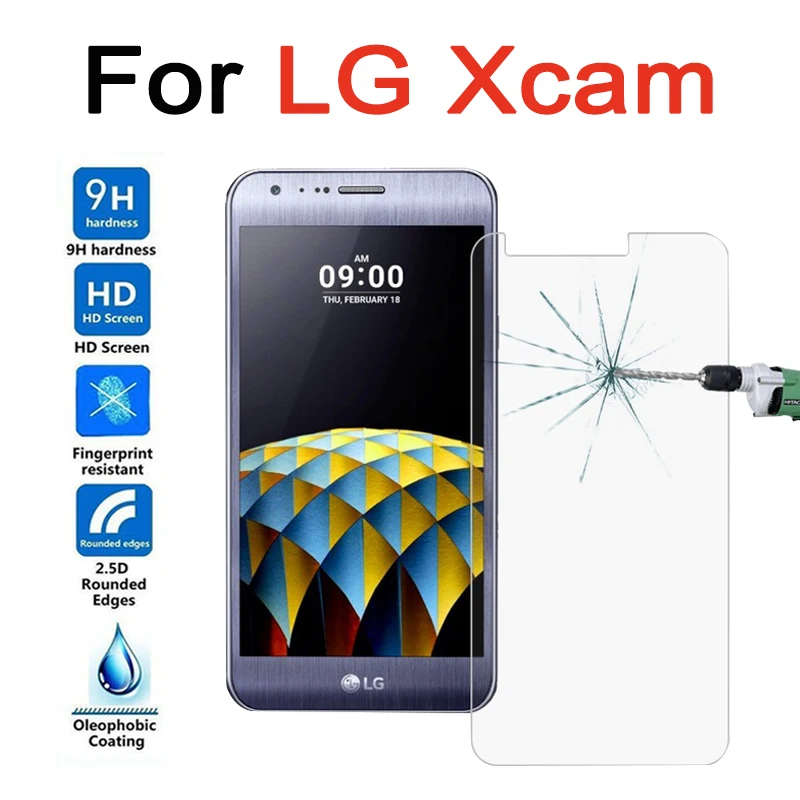 

For LG Xcam Tempered Glass Case For LG Xcam X cam 2.5D 9H Premium Screen Protector Toughened Glass Anti-glare Guard Film Cover