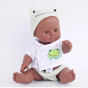 12''30cm Новорожденные африканские куклы Reborn Baby моделирование мягкие виниловые детские игрушки CheapLifelike рождественские подарки на день рождения - Цвет: Green