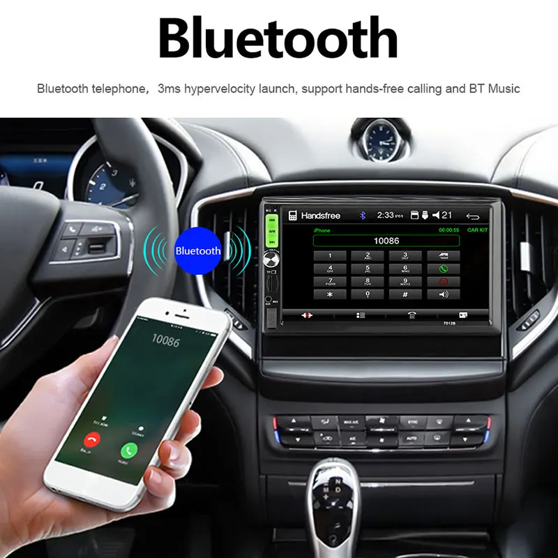 MP5 плеер Авто гибкий автомобиль заднего вида FM/USB/AUX 7 дюймов умный ЖК дисплей