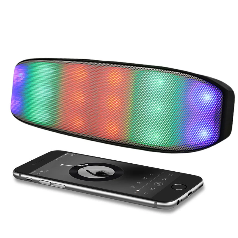 Portable colorful LED Wireless Bluetooth Speaker Bluetooth Stereo Speaker Flashing Lights
