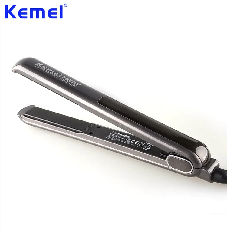 KEMEI LCD выпрямитель для волос профессиональный сенсорный экран керамические