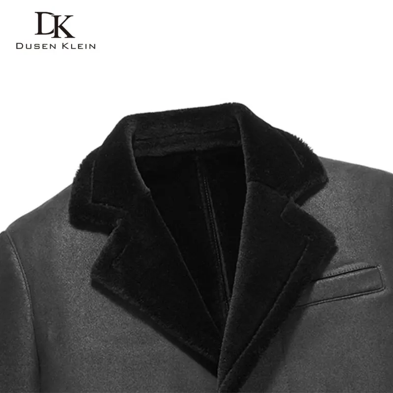 Мужские дубленки из натуральной овчины дусень Клейн 2017 кожаная куртка с