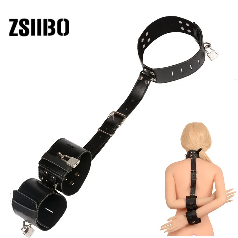 2019 Black bdsm bondage leather strap SM games Couples alternative sex toys a strap on bdsm sex QQTZ23