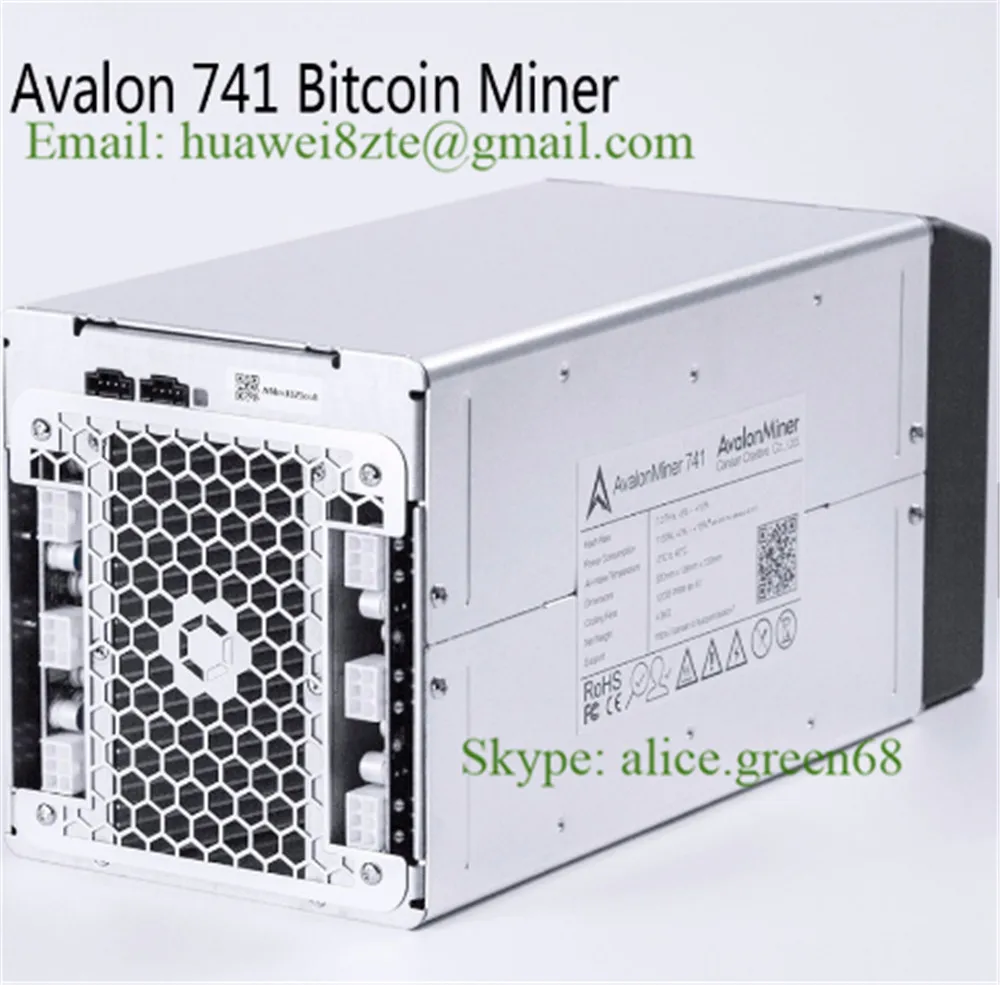 Абсолютно Майнер Avalon 741 с БП и контроллером комплект Raspberry Pi RPI3, Canaan 7,3 TH/s 1150W SHA256 ASIC для BTC BCH