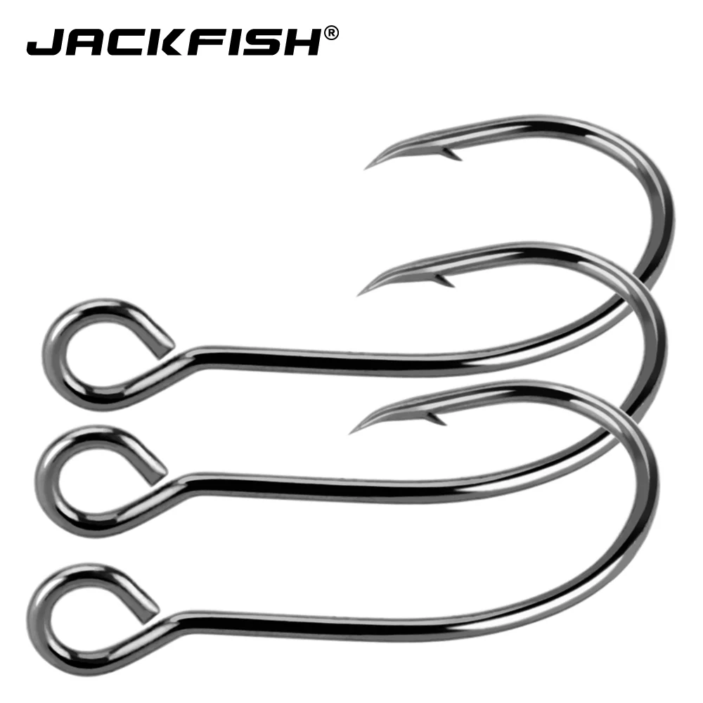 JACKFISH рыболовный крючок из углеродистой стали 50 шт./лот#2-#12 рыболовные крючки прочный колючий крючок для ловли карпа рыболовные снасти Коробка Pesca
