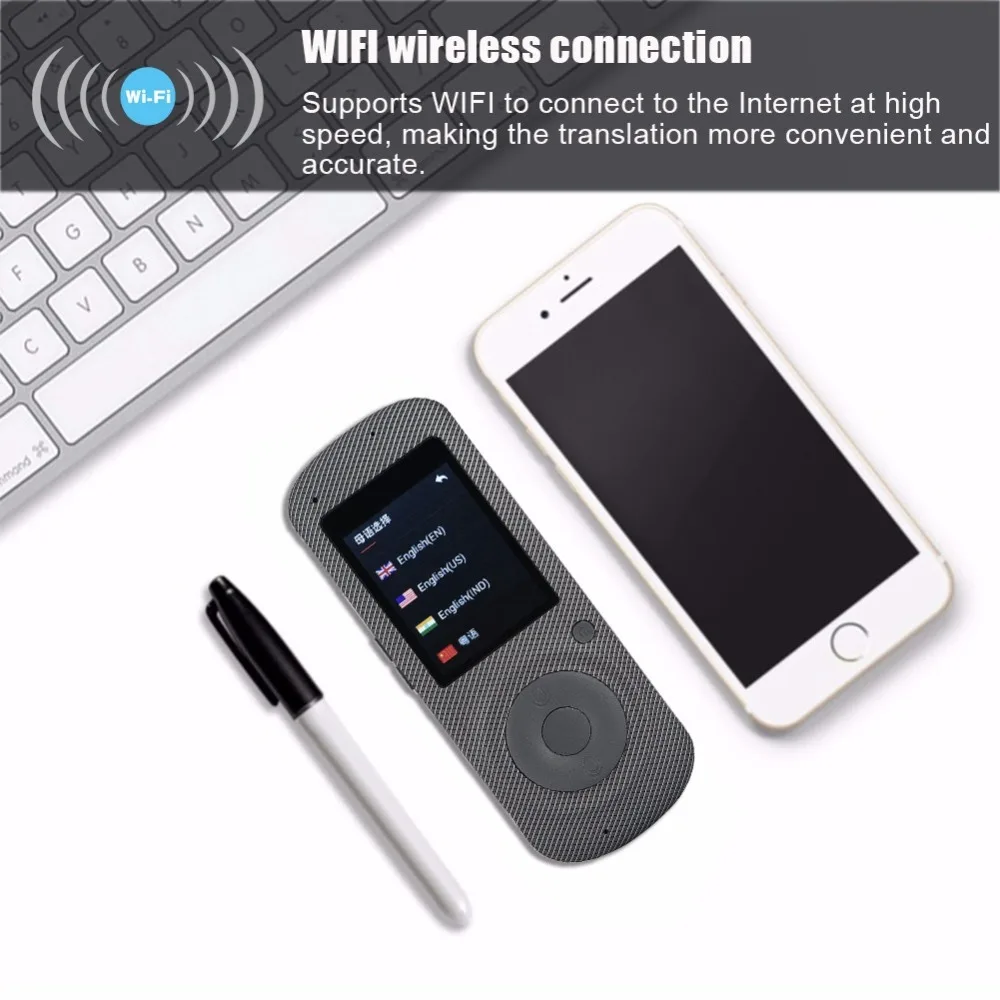 

2.4 Inch Touch Screen WiFi Portable Intelligent Voice Translator Two-Way Real Time Multi-Language Translation Pocket Translator