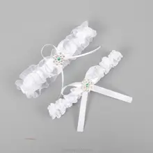 Модная винтажная кружевная Свадебная подвязка с поясом для невесты ручной работы из кружева цвета слоновой кости